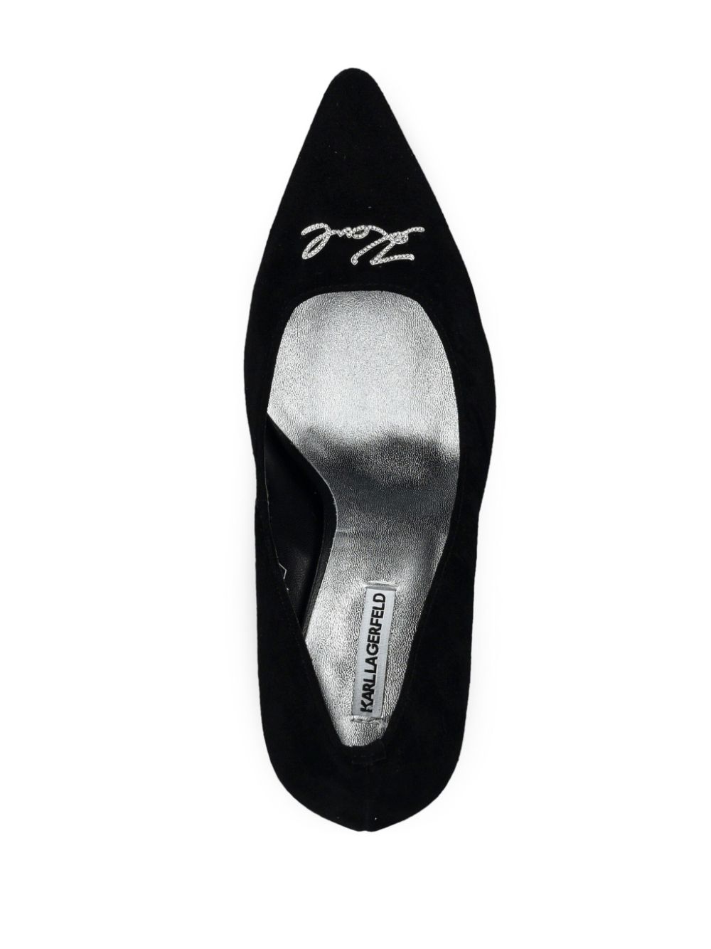 Karl Lagerfeld 90mm logo-plaque pumps Black