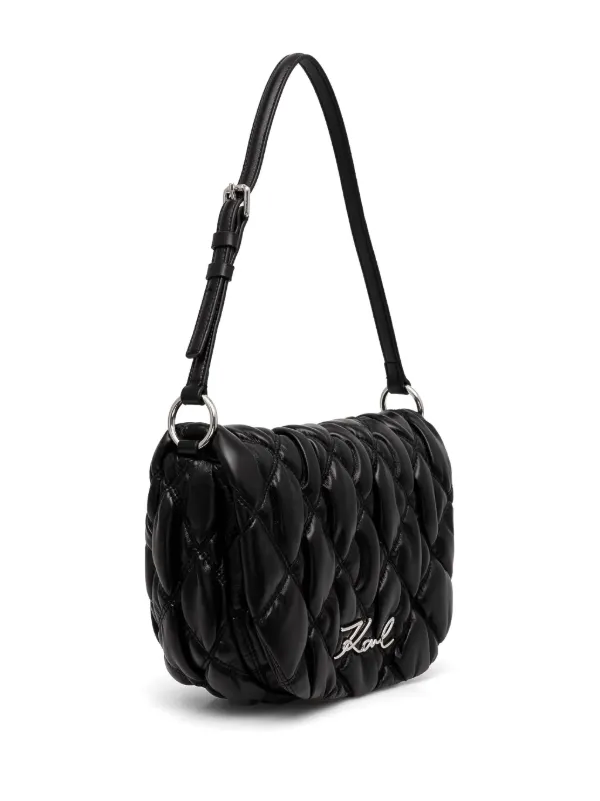 KARL LAGERFELD A2W301771RH 関税送料込 Karl Lagerfeld K/Signature Kuilt Shoulder Bag | Black | FARFETCH