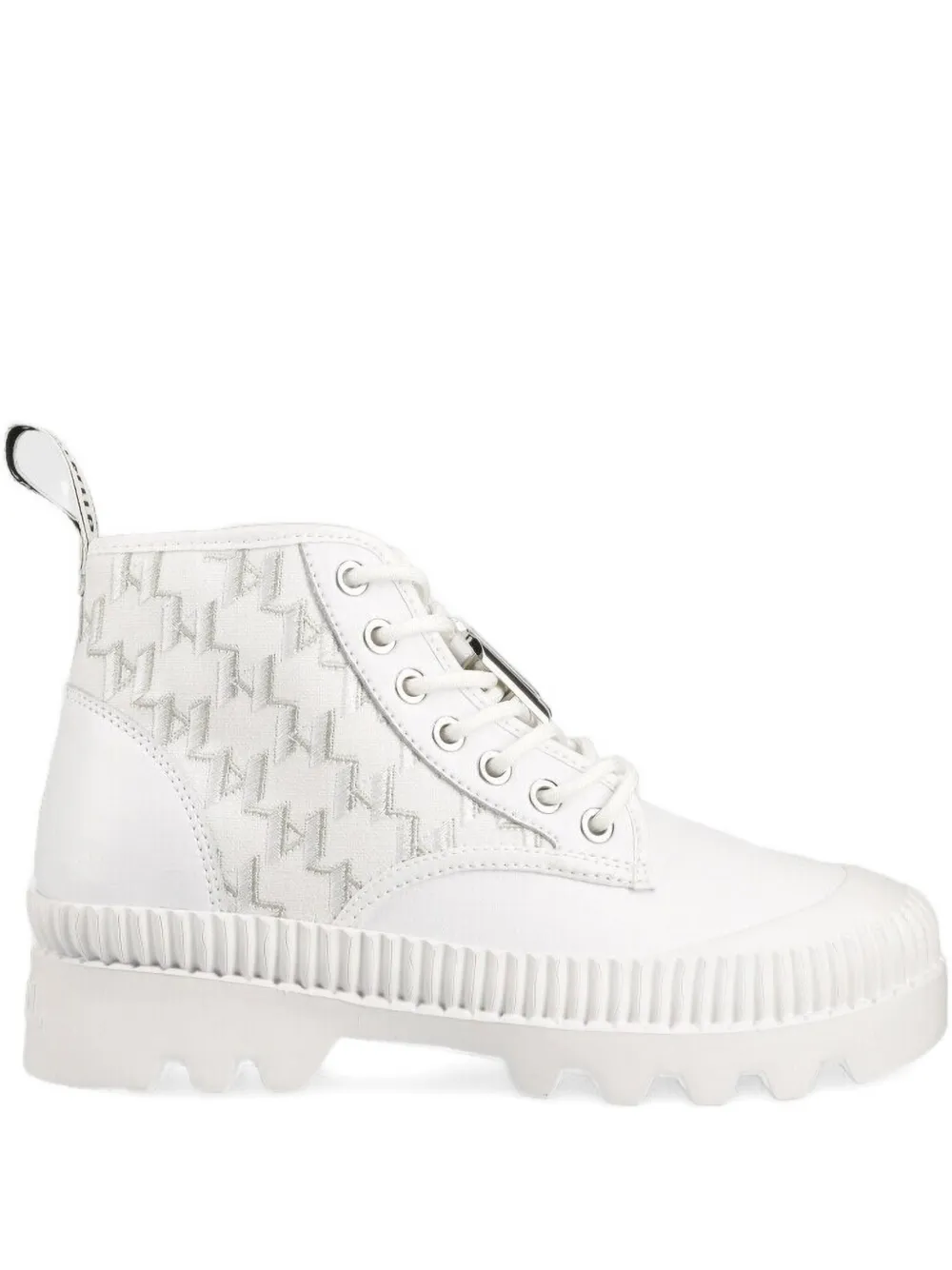 Karl Lagerfeld lace-up ankle boots White
