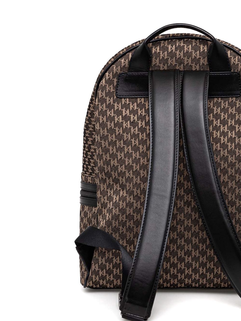 Shop Karl Lagerfeld Logo-jacquard Backpack In Brown