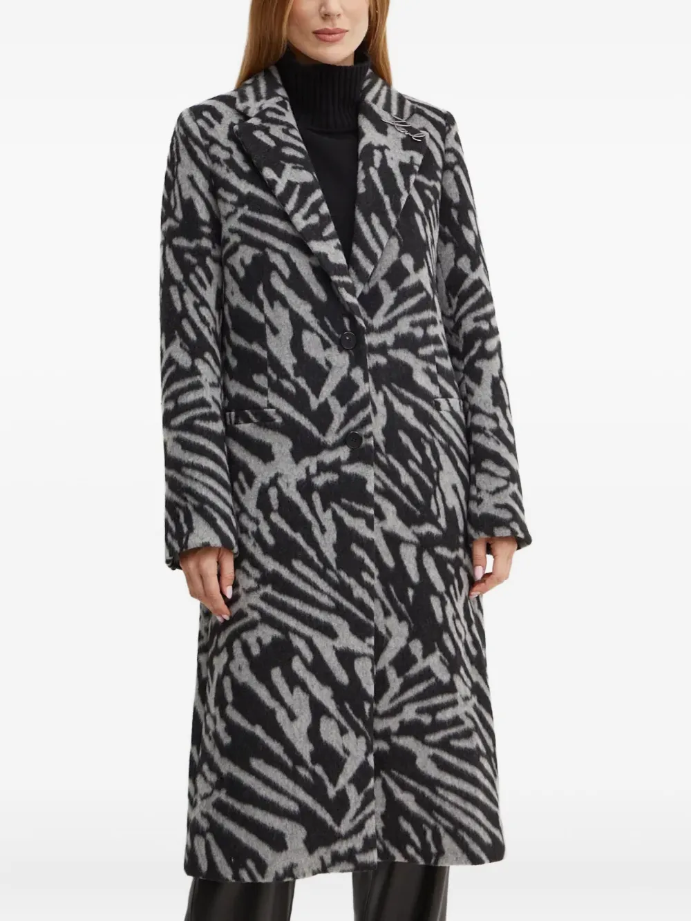 Karl Lagerfeld patterned coat | Grey | Image 1