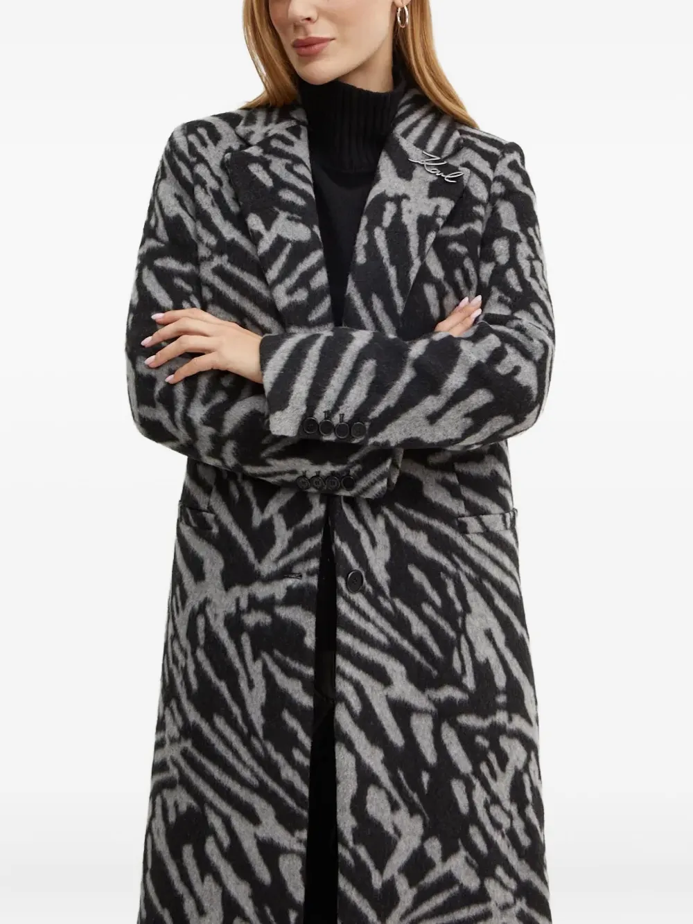 Karl Lagerfeld Jas met patroon Grijs