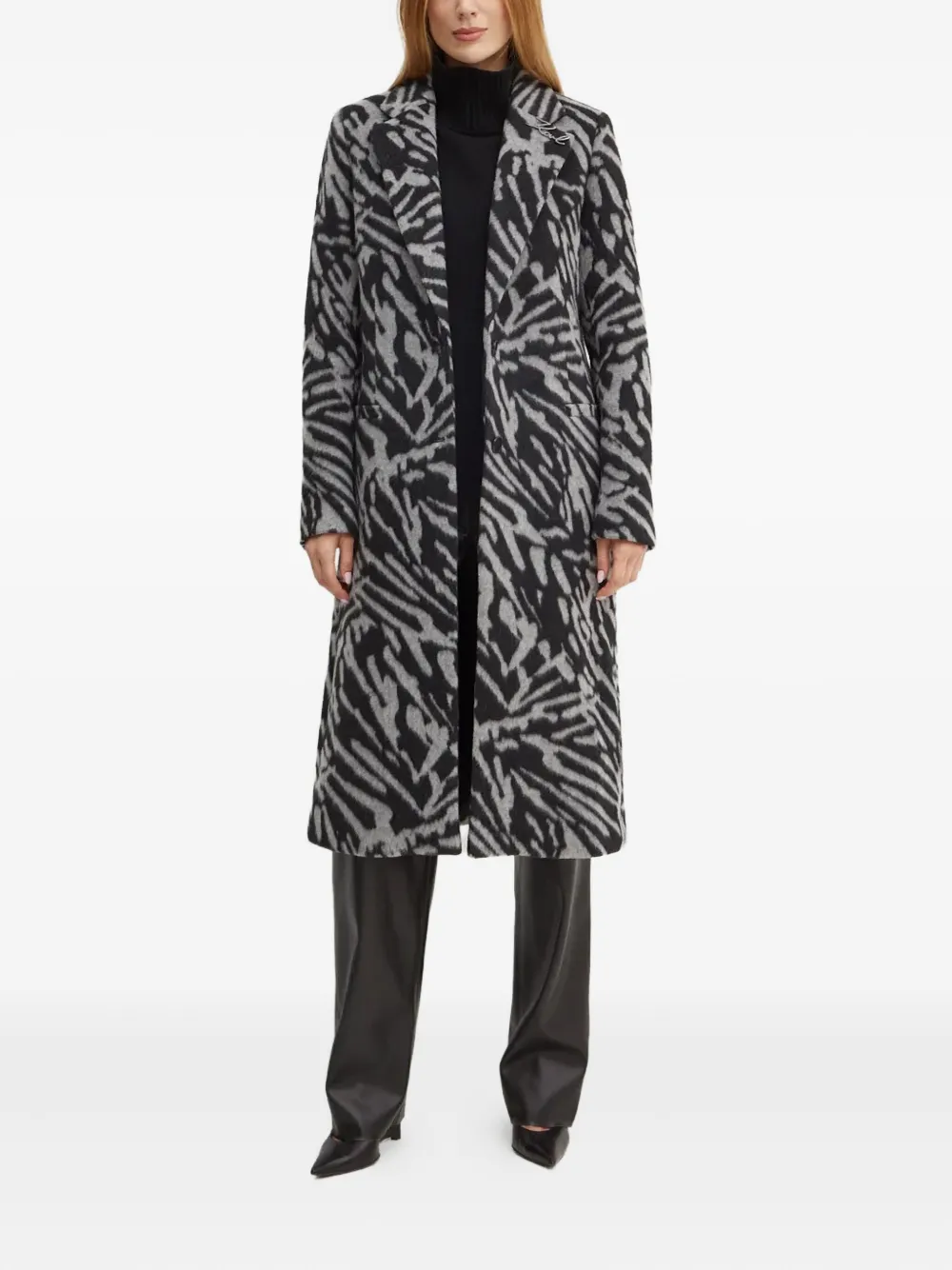 Karl Lagerfeld patterned coat | Single Breasted Coats | Image 2