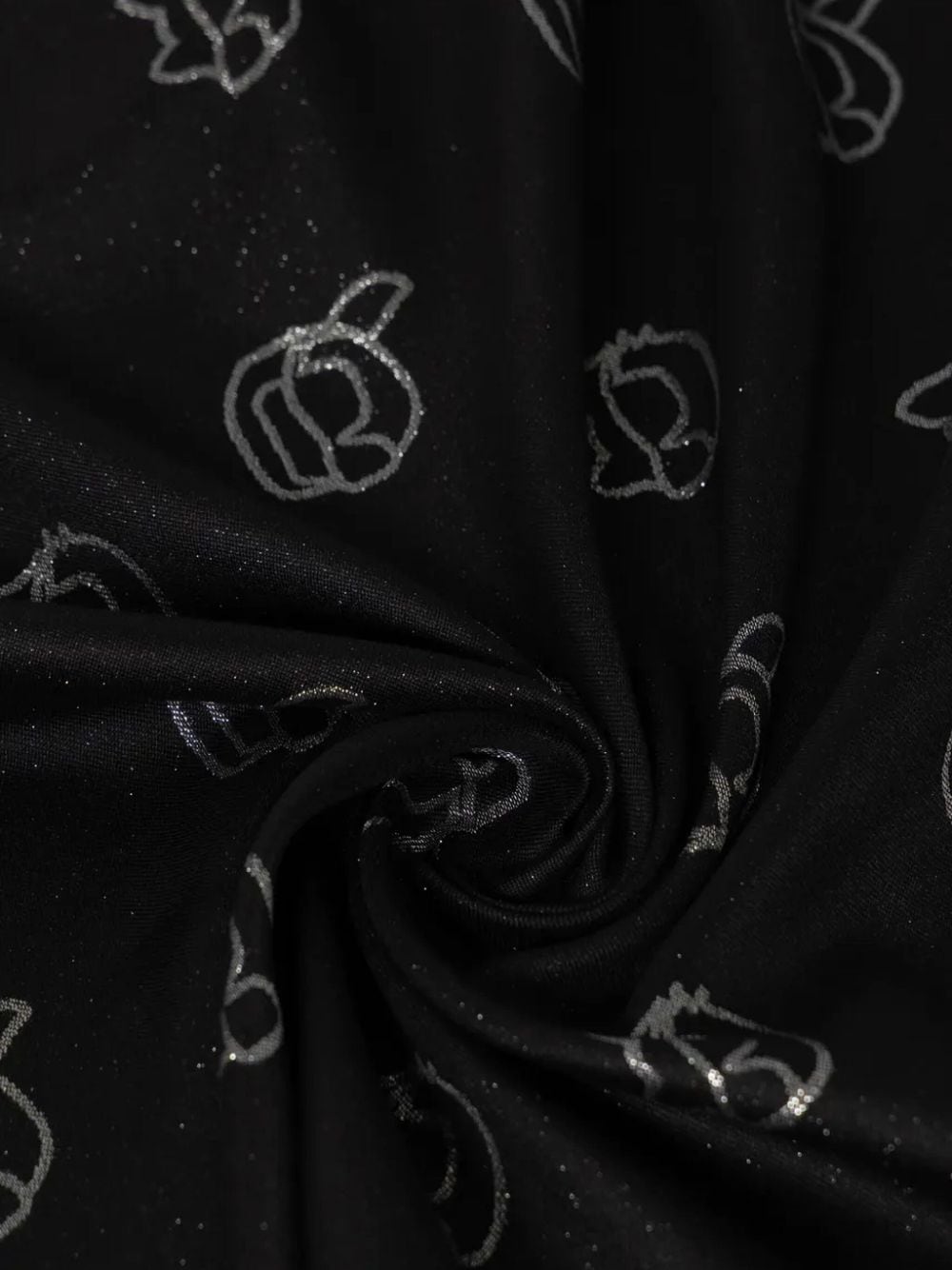 Karl Lagerfeld lurex-detail scarf - Zwart