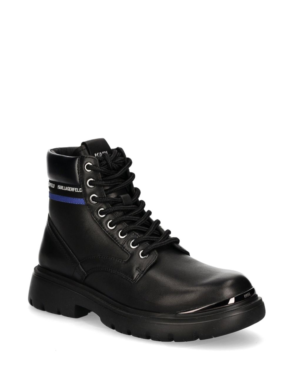 Karl Lagerfeld lace-up ankle boots - Zwart