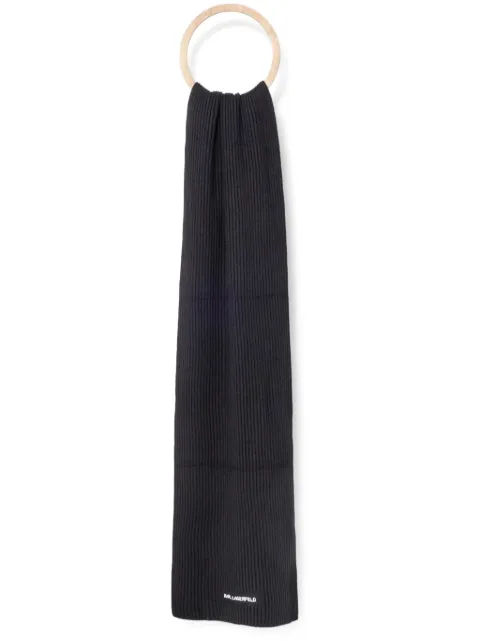 Karl Lagerfeld bufanda con logo bordado