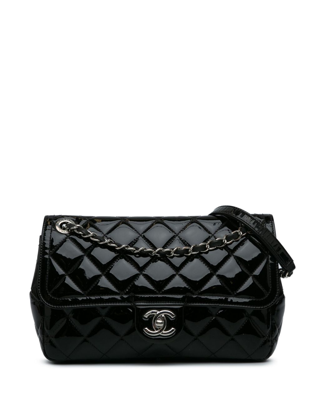 Cheap HOT SALE CHANEL 2014-2015 Medium Patent Coco Shine Flap crossbody bag Women