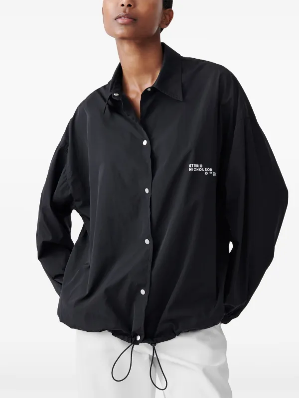 Studio Nicholson Vance logo-print Jacket | Blue | FARFETCH EG