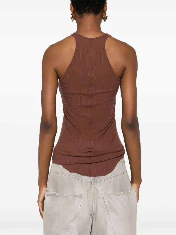 Rick Owens Basic Rib Tank Top | Brown | FARFETCH