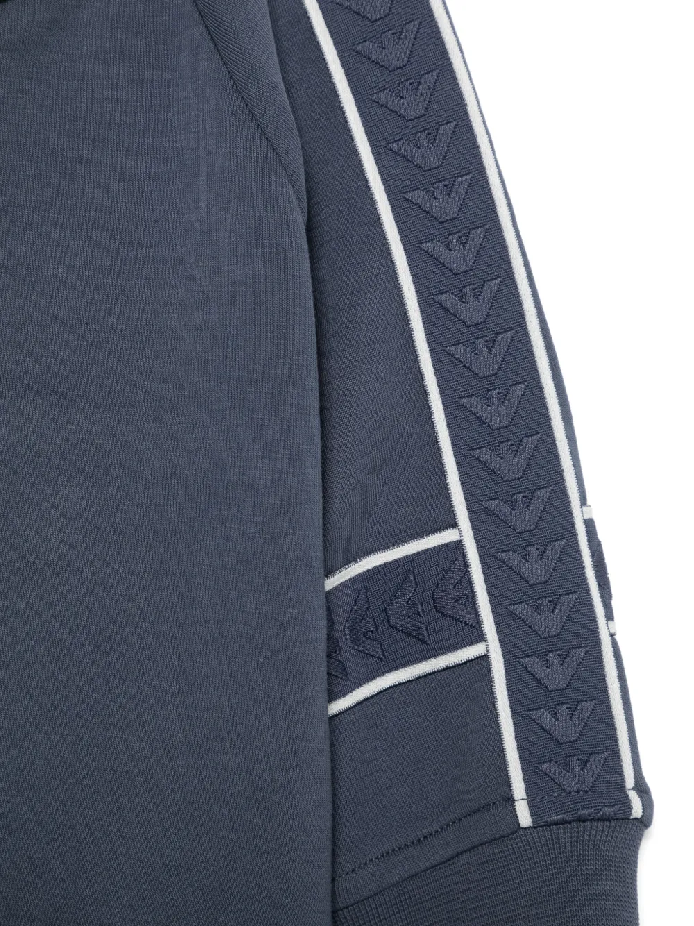 Emporio Armani Kids Sweater met logo-reliëf Blauw