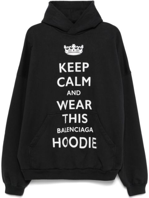 Balenciaga text-print hoodie Men