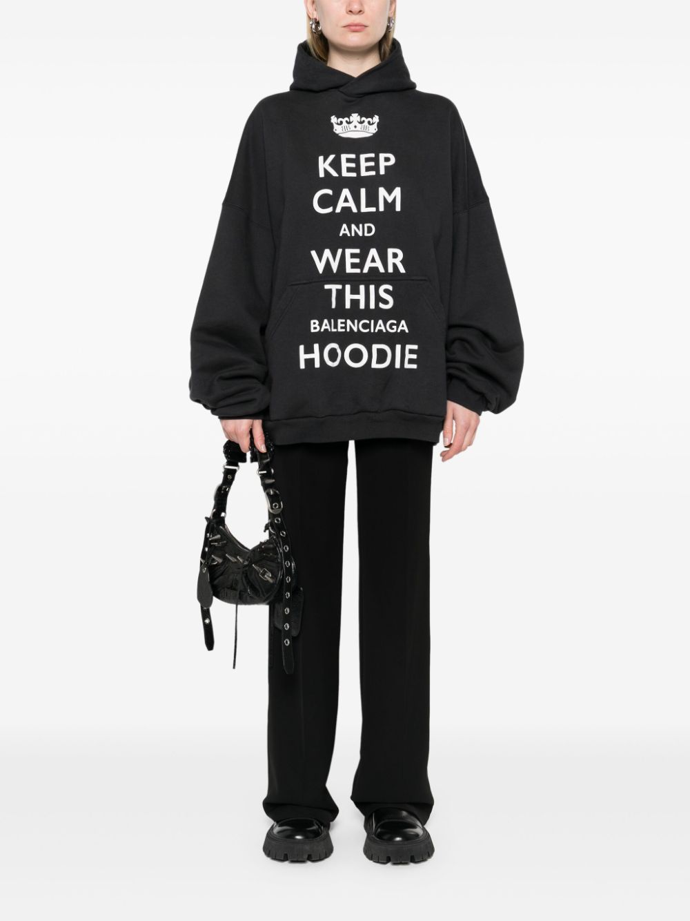 Balenciaga text-print hoodie Men