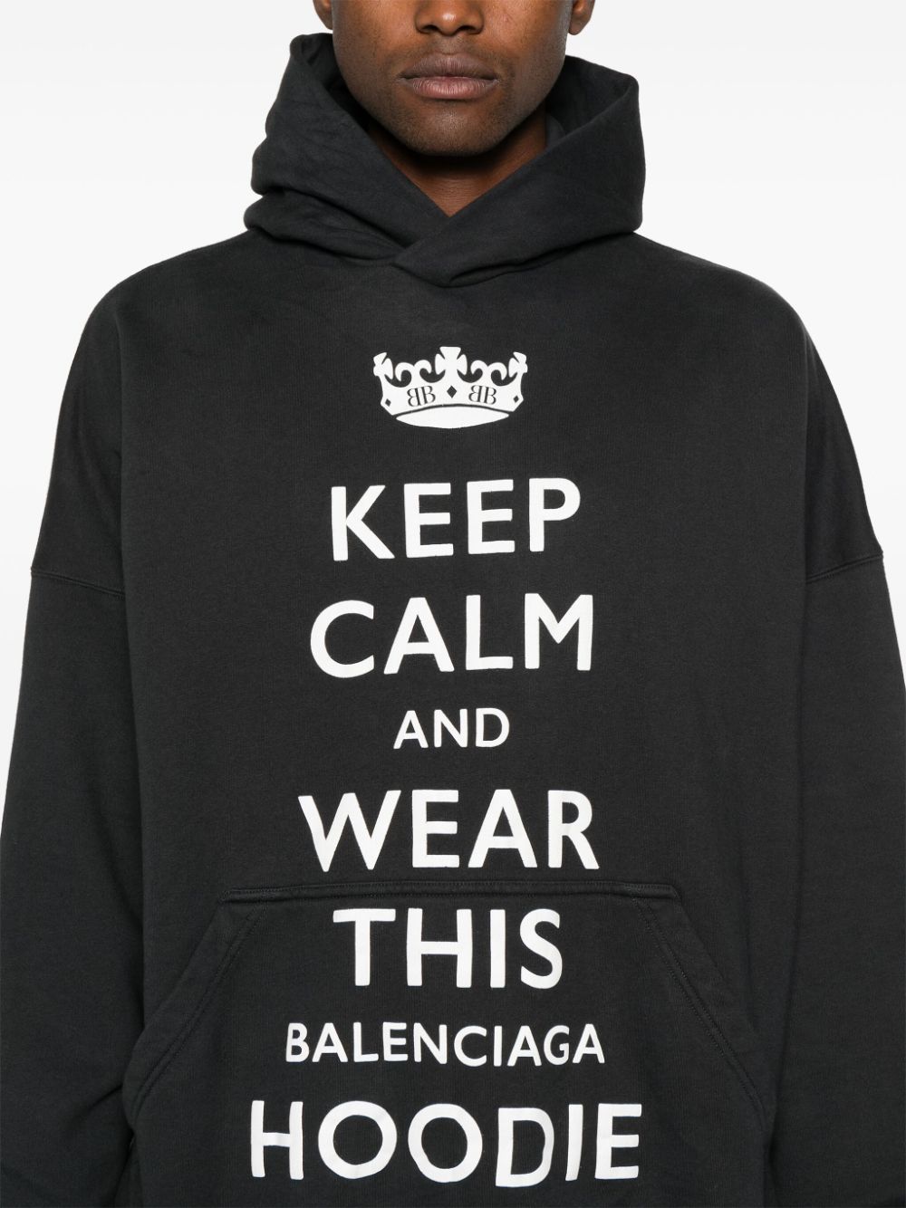 Balenciaga text-print hoodie Men