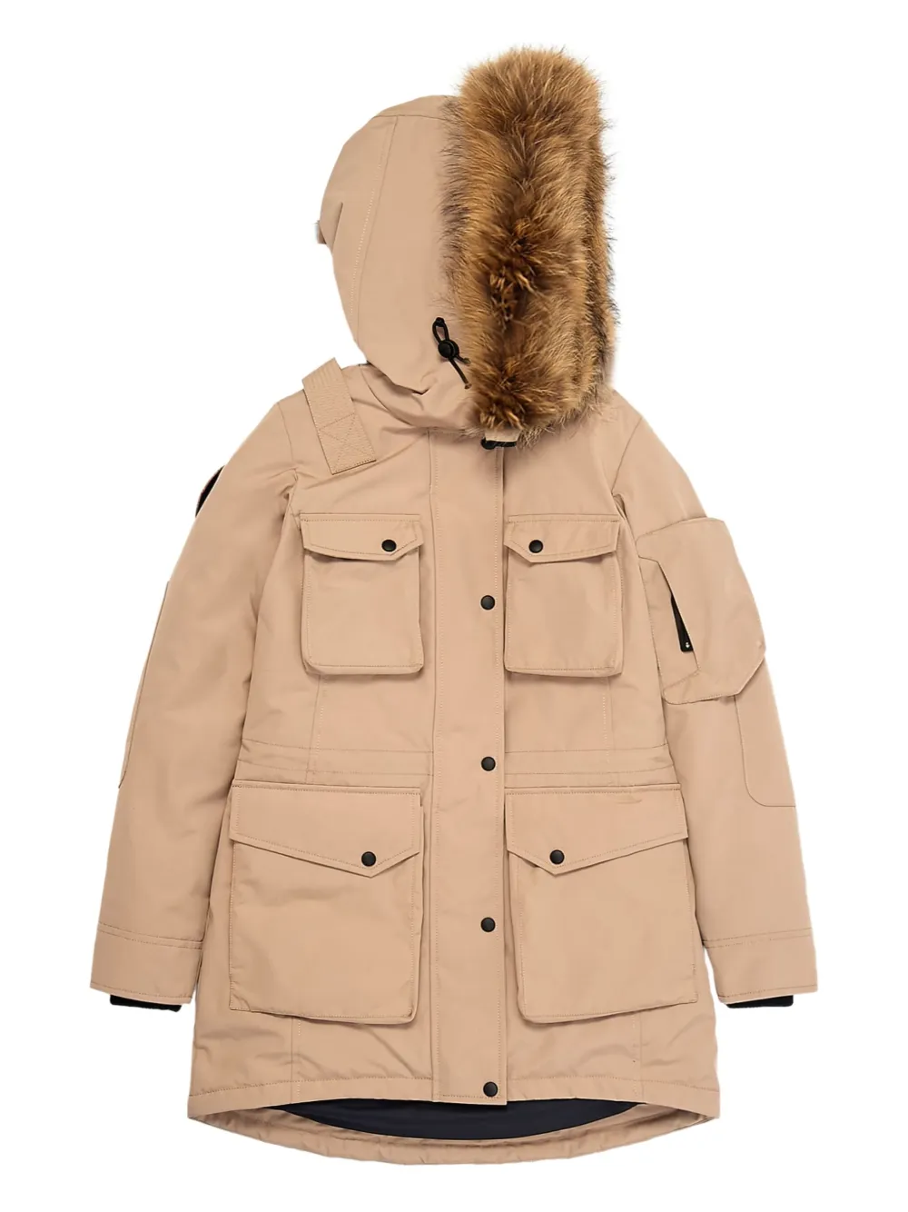 ARCTIC EXPLORER fur-trimmed multi-pocket coat | Neutrals | Image 1