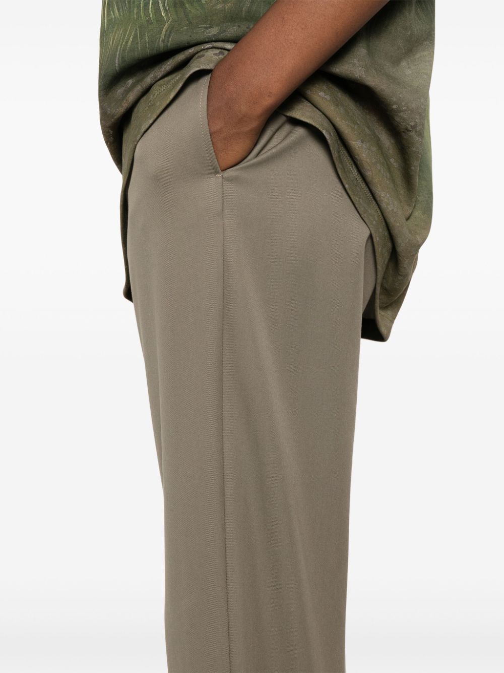 Shop Loewe Tailored Trousers In Green