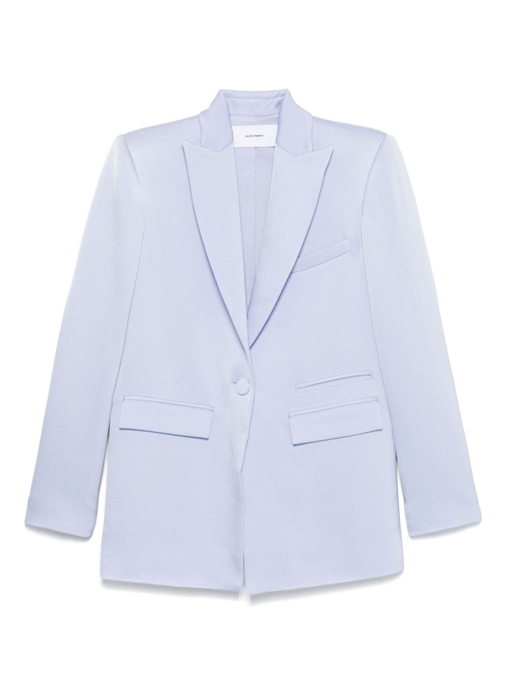 Shop Alex Perry Satin Crepe Blazer In Blue