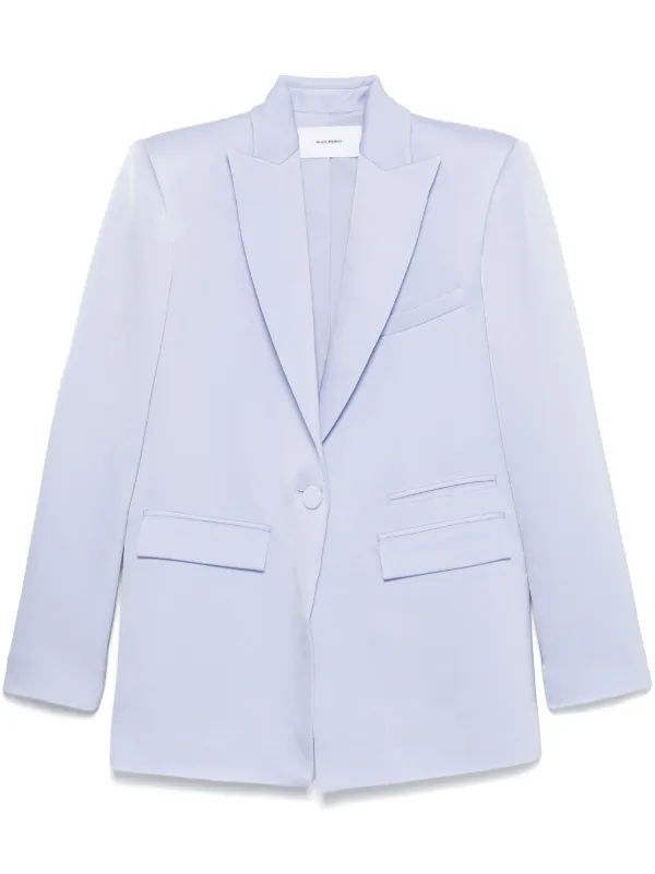 Alex Perry Satin Crepe Blazer in Blue