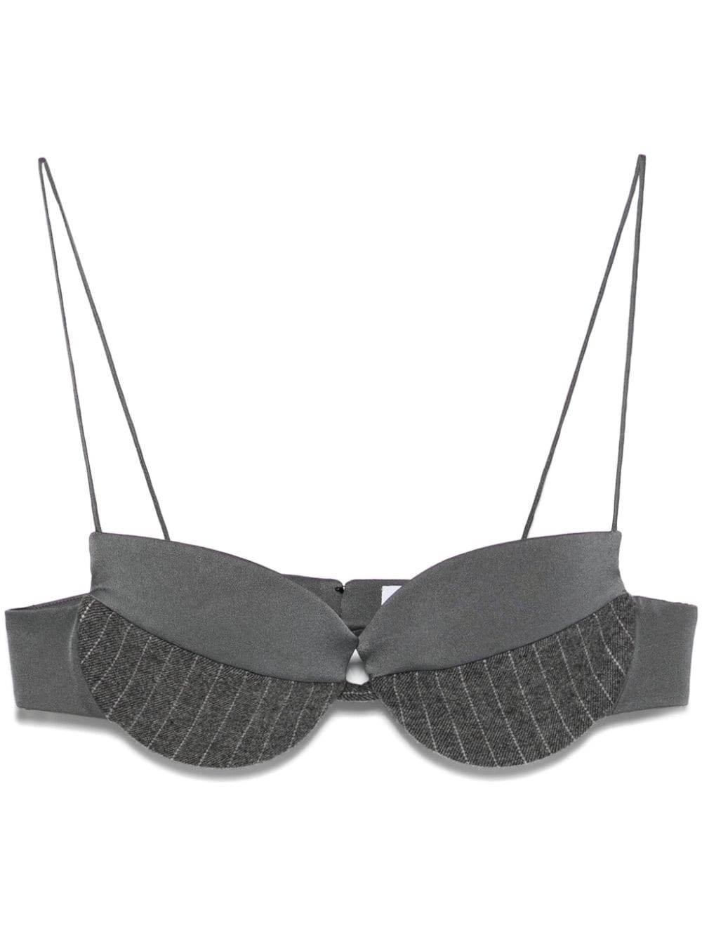 Shop Alex Perry Pinstripe Bra Top In 灰色