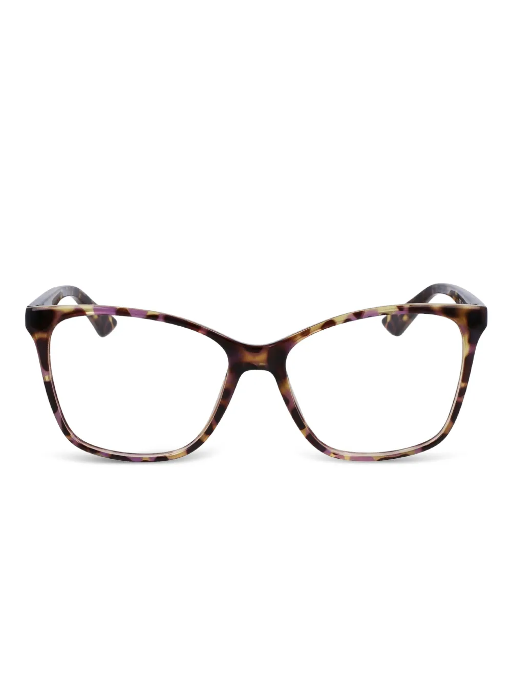 Calvin Klein tortoiseshell square-frame glasses | Purple | Image 1