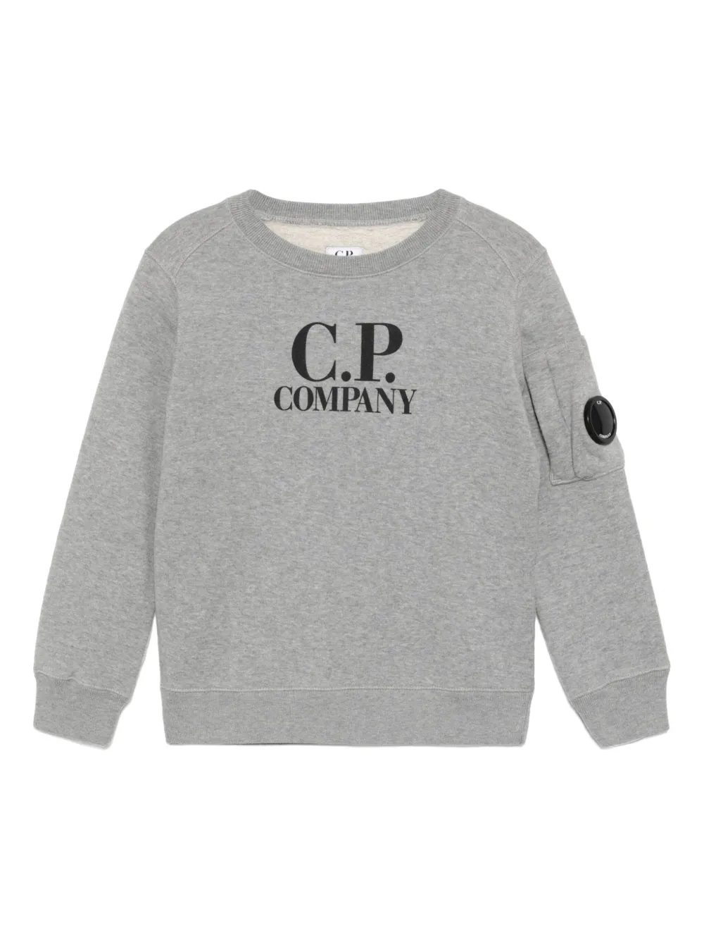 C.P. Company Kids Diagonal fleece logo sweatshirt - Grey