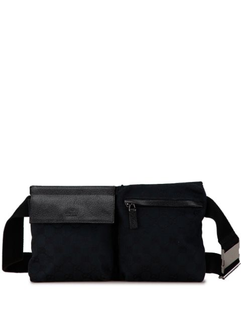 2000-2015 GG Canvas Double Pocket belt bag