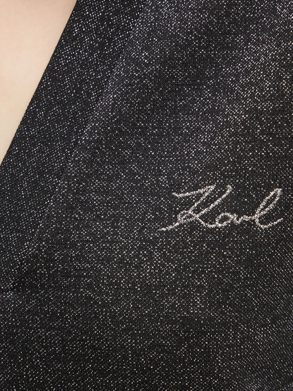 Karl Lagerfeld Sweater met geborduurd logo Zwart