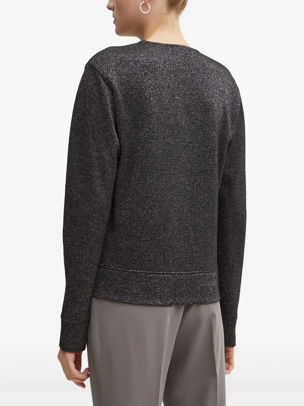 Karl Lagerfeld Sweater met geborduurd logo Zwart