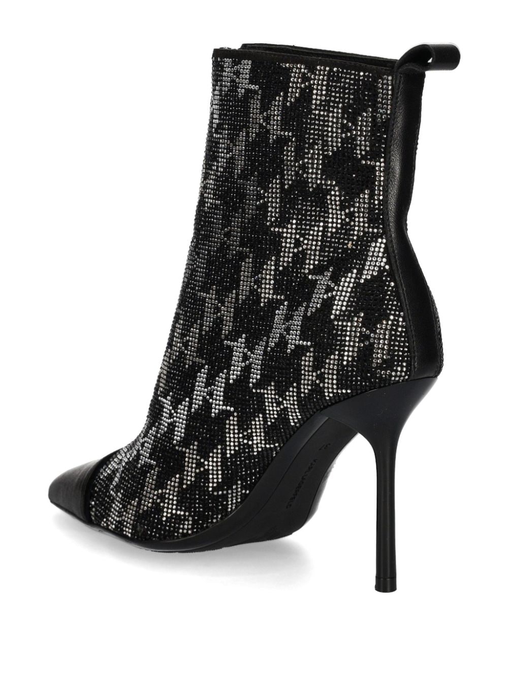 Shop Karl Lagerfeld 100mm Sarabande Boots In Black