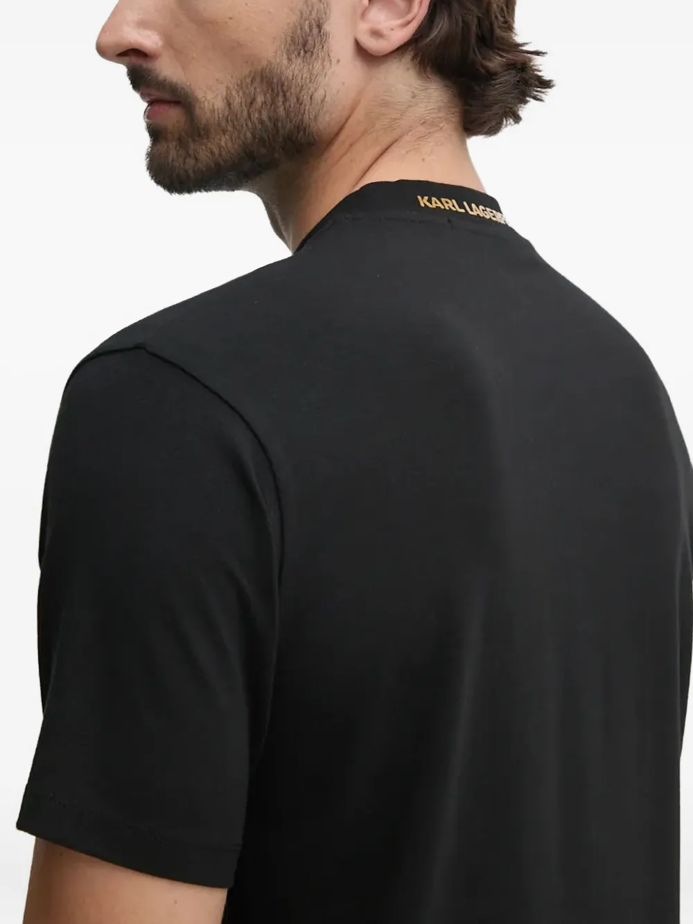 Karl Lagerfeld T-shirt met logodetail Zwart