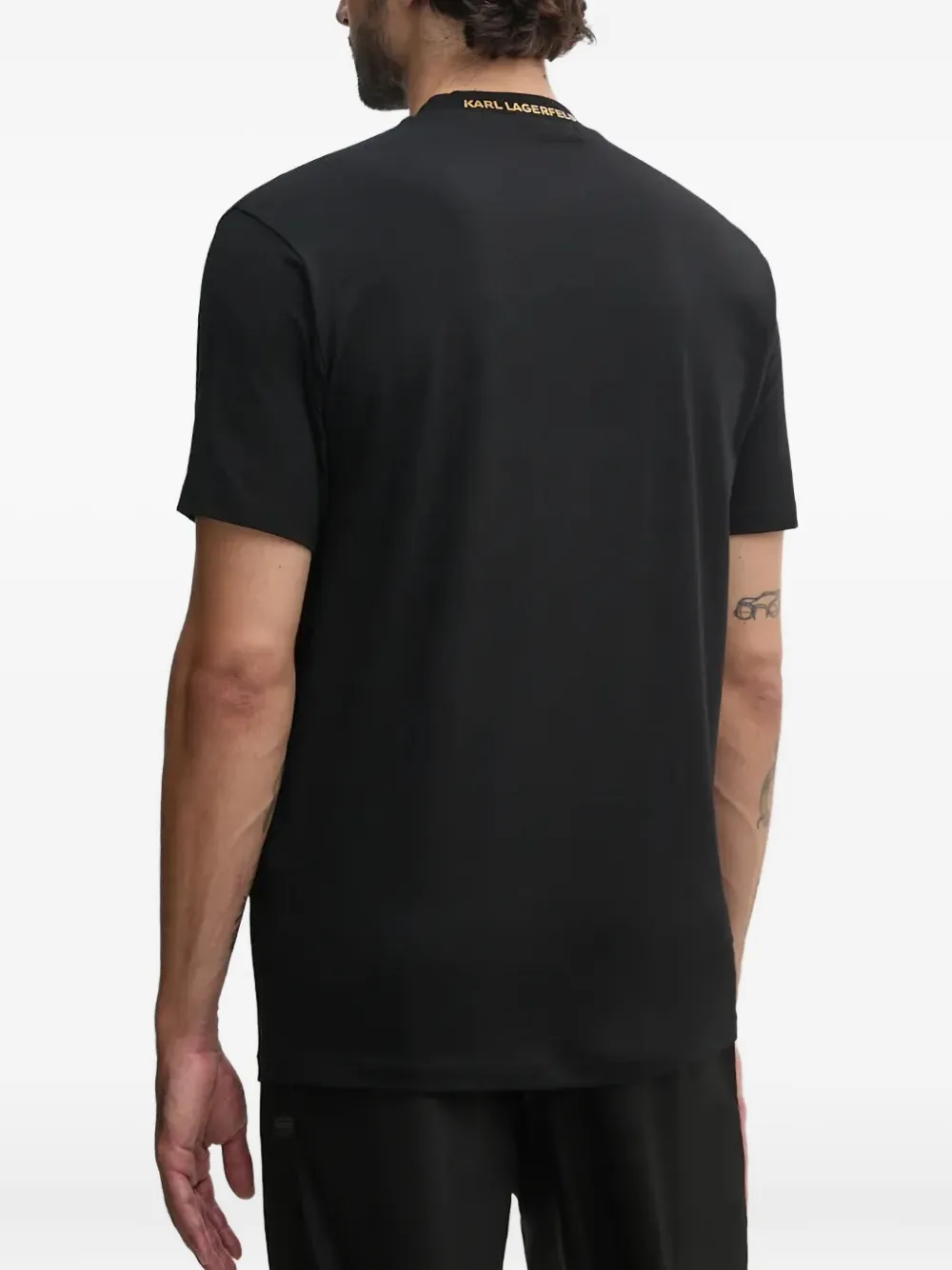 Karl Lagerfeld T-shirt met logodetail Zwart