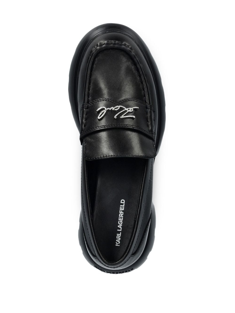 Shop Karl Lagerfeld Macie Loafers In Black