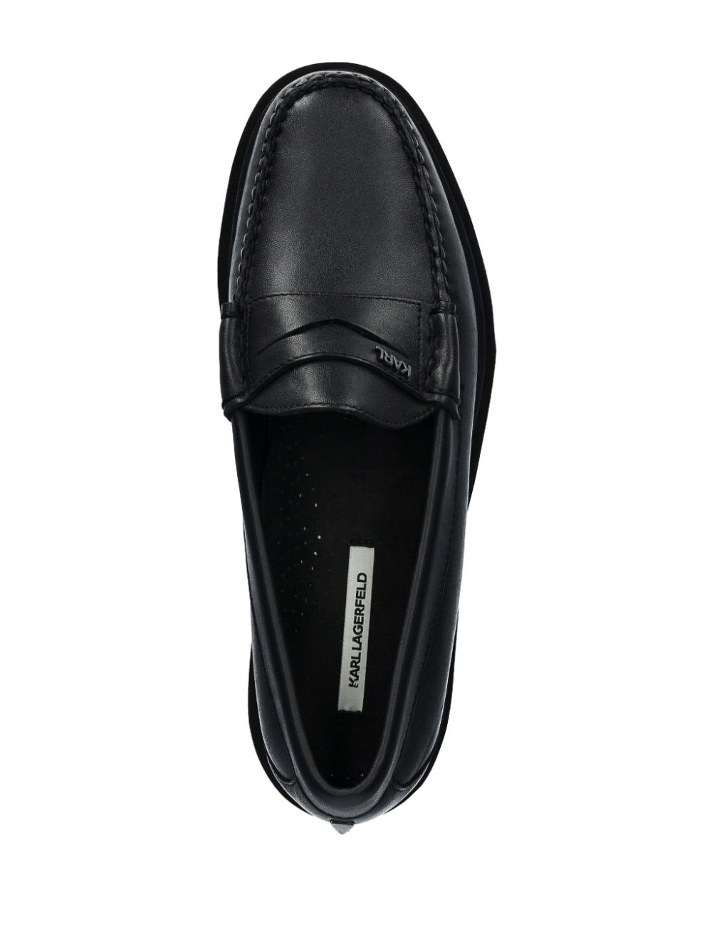 Karl Lagerfeld Leren loafers Zwart