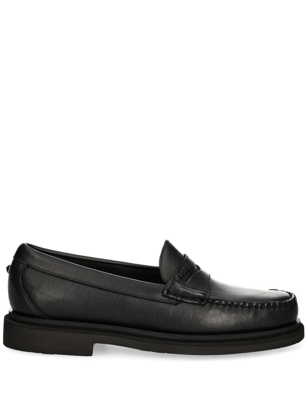 Karl Lagerfeld leather loafers Black