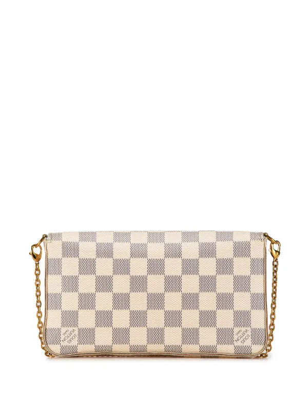Louis Vuitton Pre Owned 2015 Damier Azur Pochette Felicie Crossbody Bag White FARFETCH TW