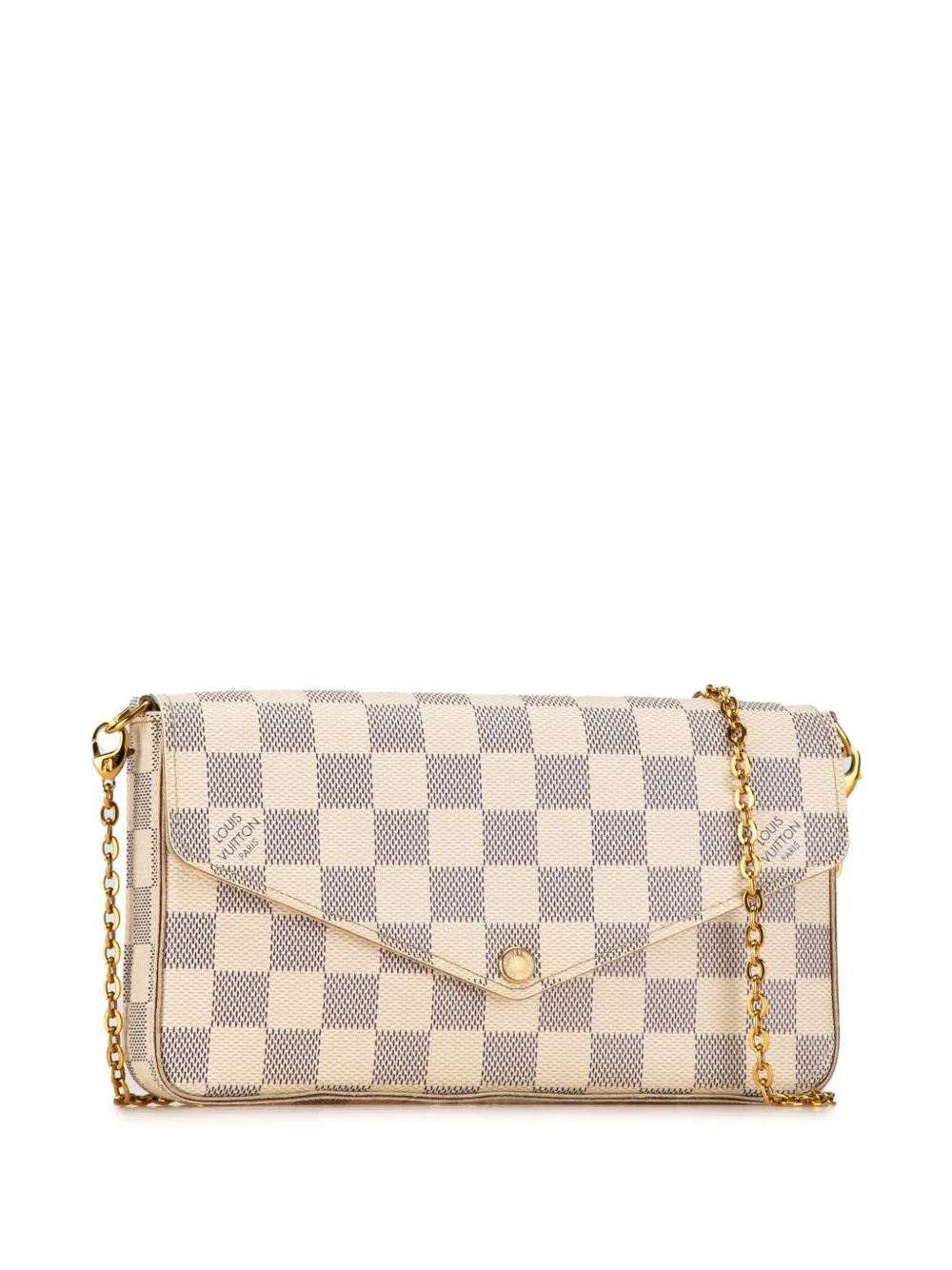 Louis Vuitton Pre Owned 2015 Damier Azur Pochette Felicie Crossbody Bag White FARFETCH