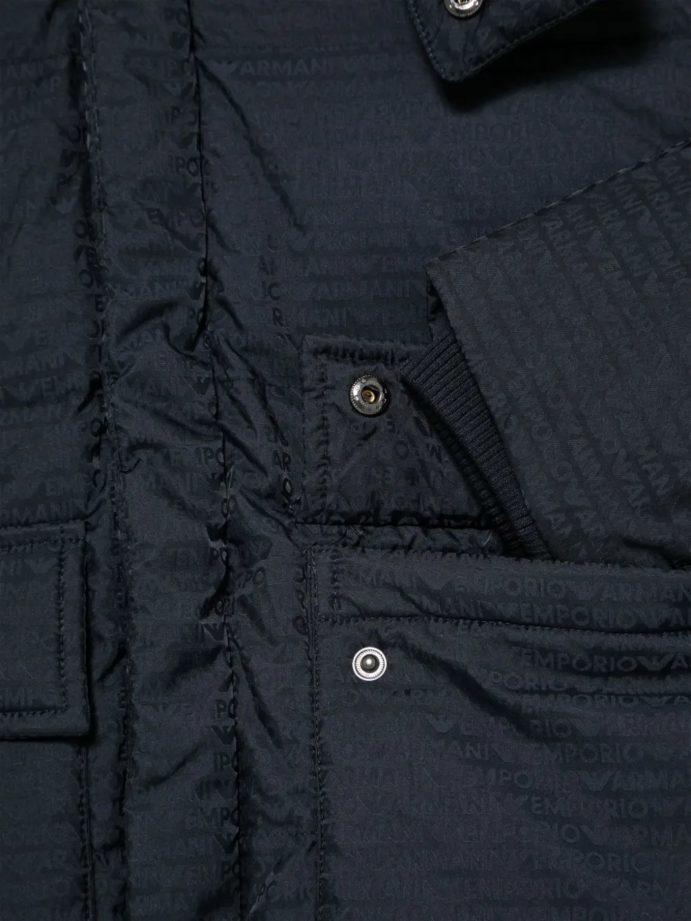 Emporio Armani Kids Jack met logo-jacquard Blauw