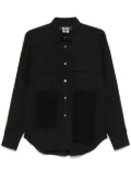 Black Comme Des Garçons draped-detail shirt