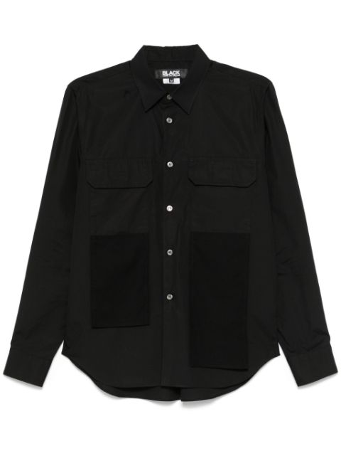 Black Comme Des Garcons draped-detail shirt Men