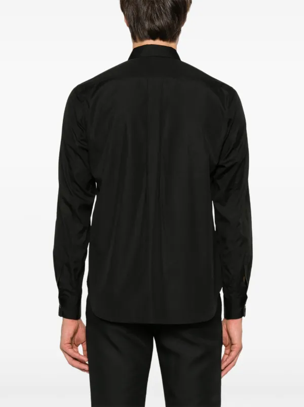 Black Comme Des Garçons ドレープディテール シャツ | ブラック