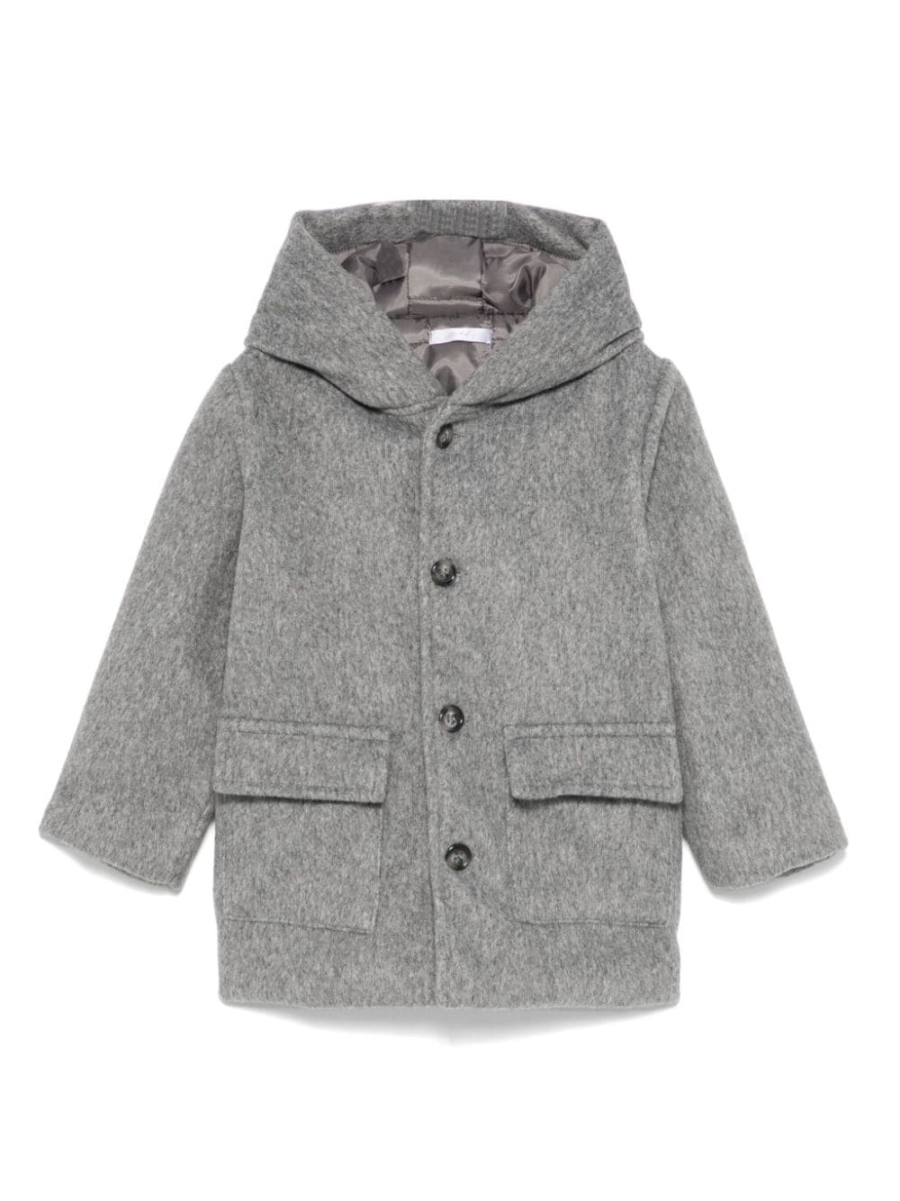 Miss Grant Kids mélange-effect coat - Grigio