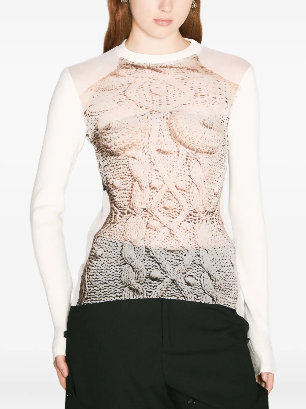 Jean Paul Gaultier Top con stampa grafica - Toni neutri