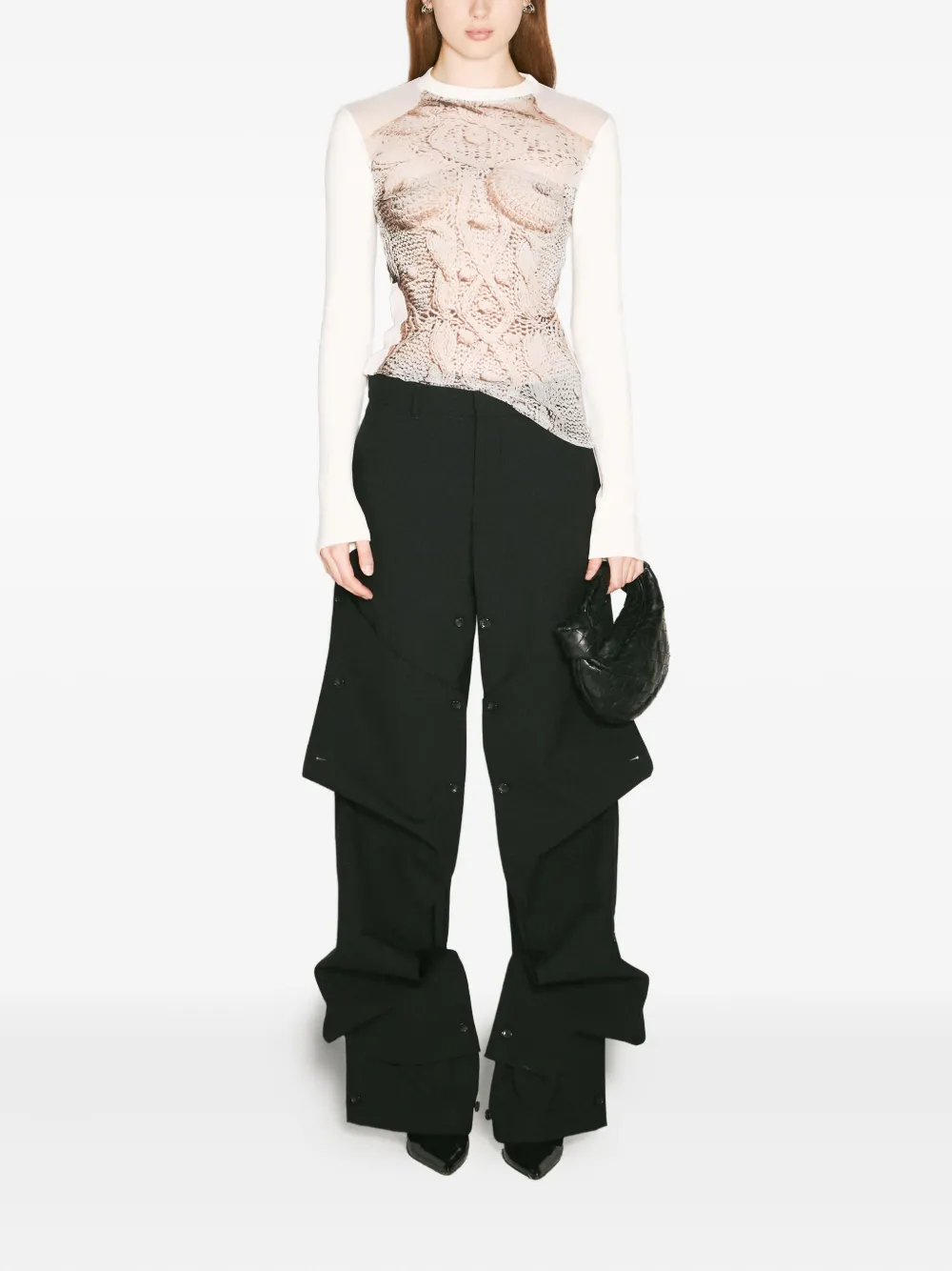 Jean Paul Gaultier top de malla con estampado gráfico | Chalecos y camisetas | Image 2