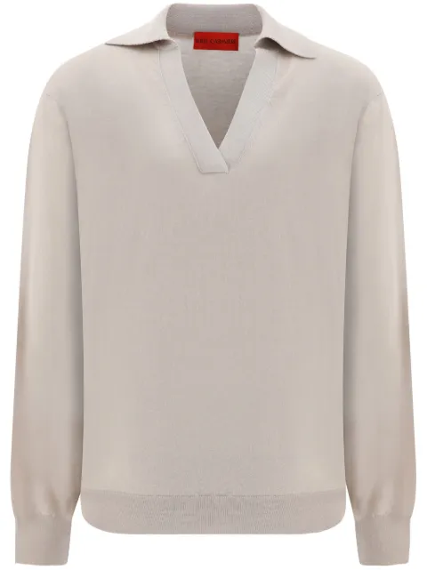 Wild Cashmere spread-collar sweater