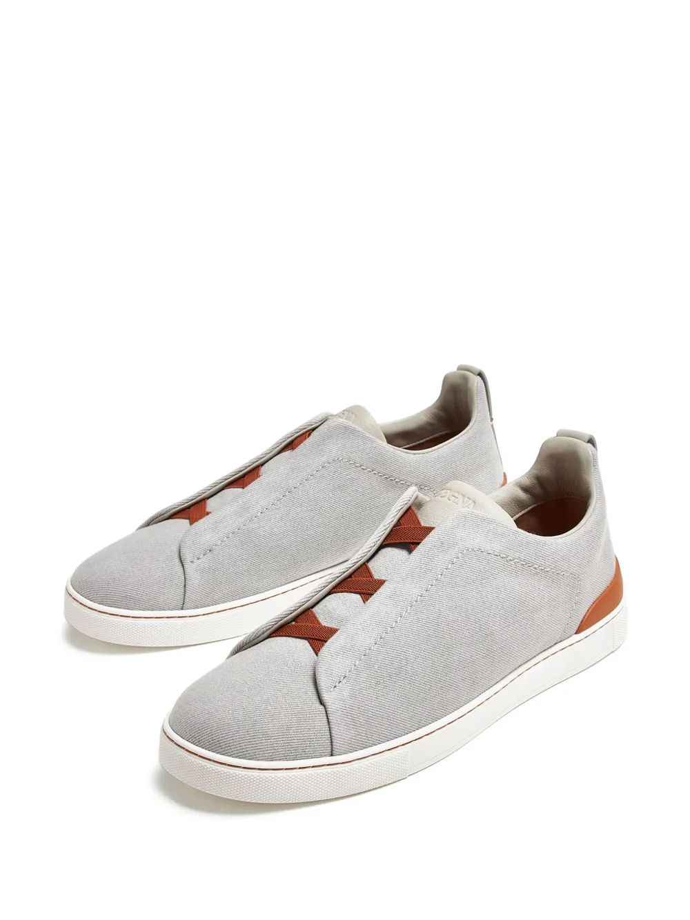 Zegna Sneakers met stiksels Grijs