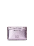 GANNI Bou metallic card holder - Purple