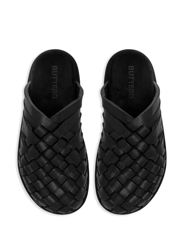 Buttero Leather Slides | Black | FARFETCH JO