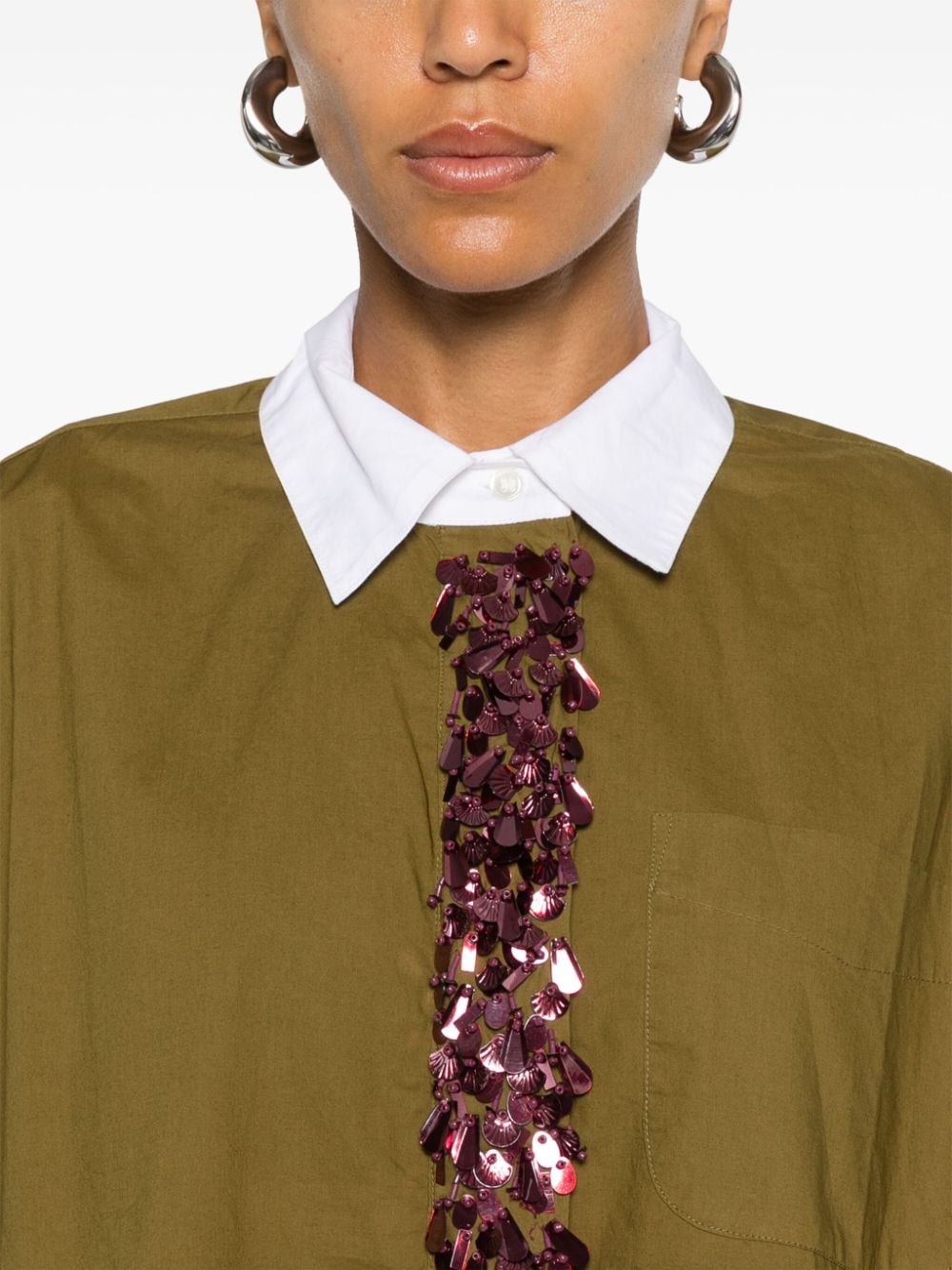 Shop Essentiel Antwerp Gail Shirt In Green