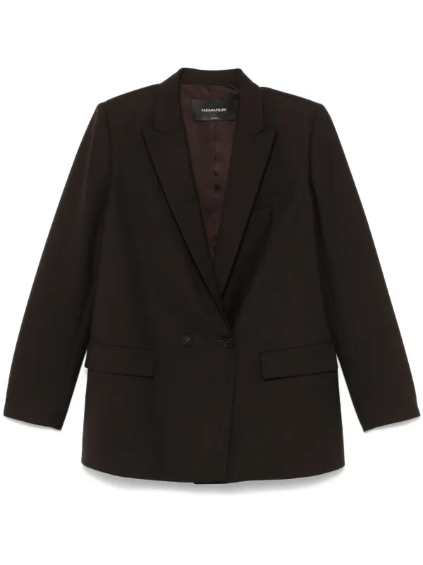[FABIANA FILIPPダブルウールジャケット Fabiana Filippi ダブルジャケット | ブラウン | FARFETCH JP