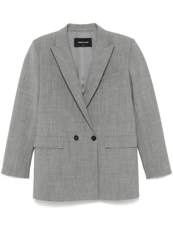 美品✨ファビアナフィリッピ　ウールジャケット　ダブルボタン　グレー Fabiana Filippi ダブルジャケット | グレー | FARFETCH JP