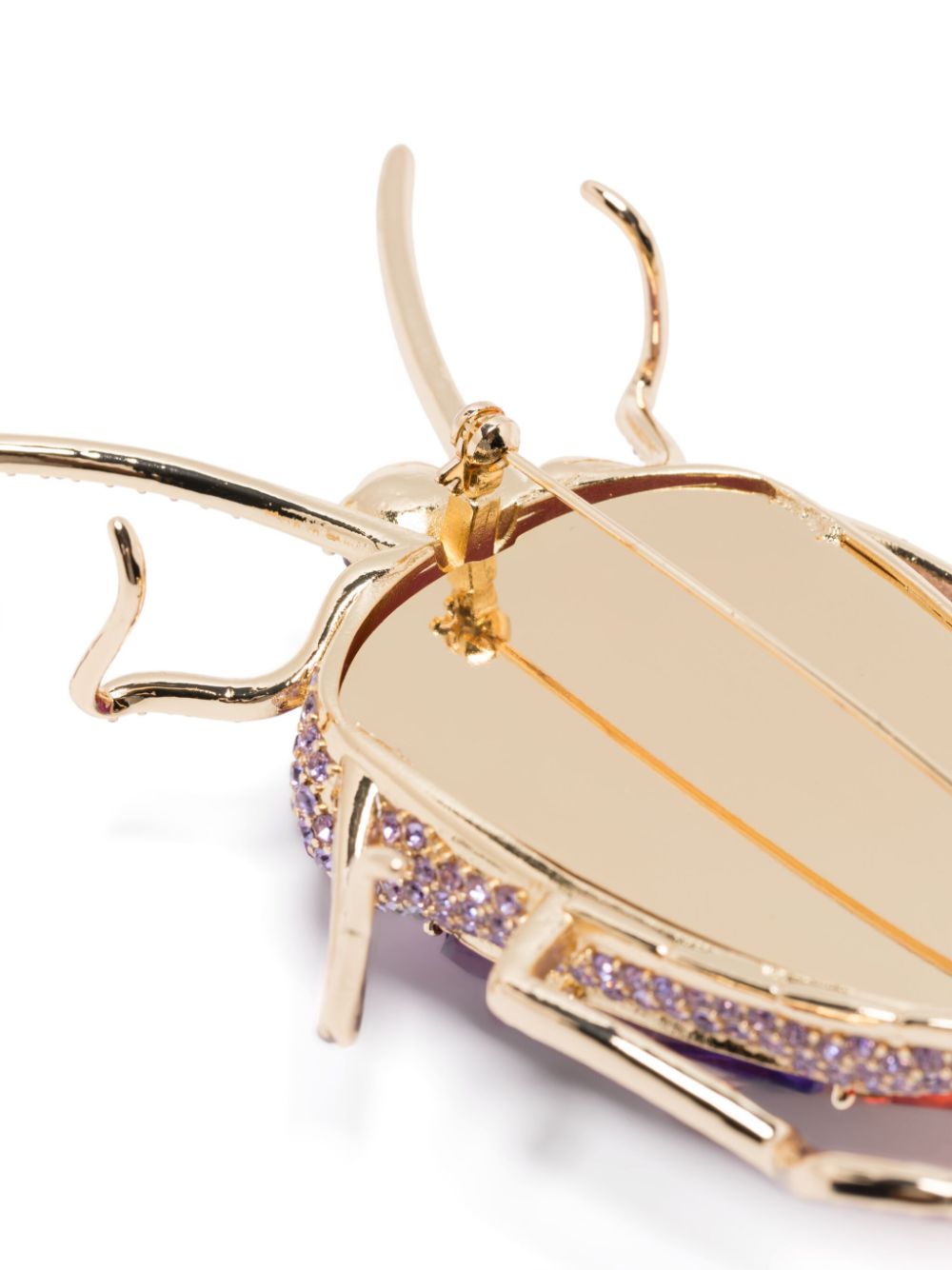 Essentiel Antwerp rhinestone beetle brooch - Paars